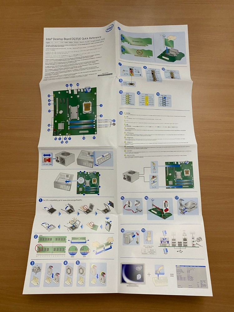 Intel Desktop Board BQ35J0 Reference Guides and Drivers & Software DVD & Floppy