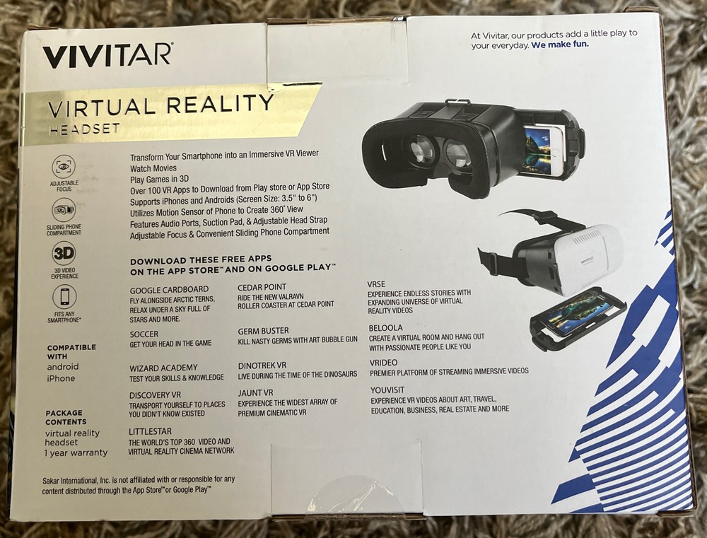 Vivitar Dream On Virtual Reality Headset - VR180