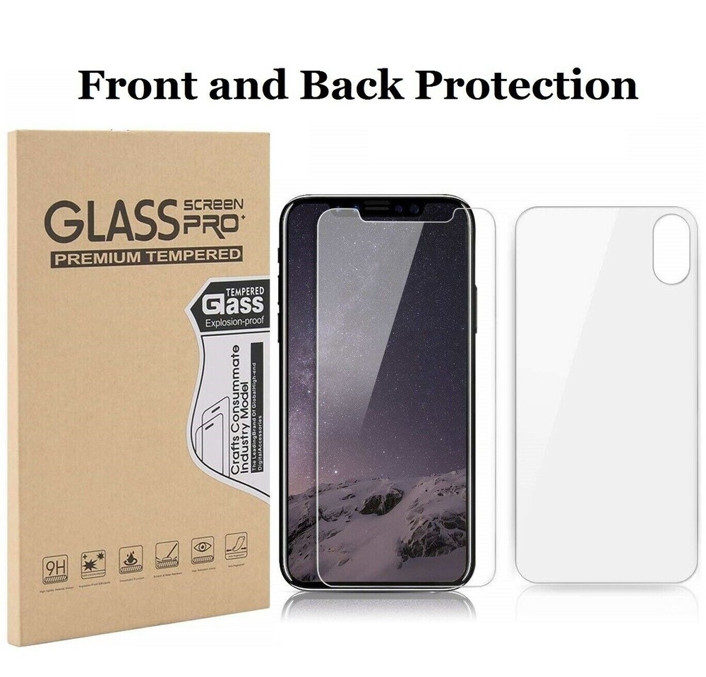 Front & Back Tempered Glass Screen Protector For iPhone 11 XR XS MAX