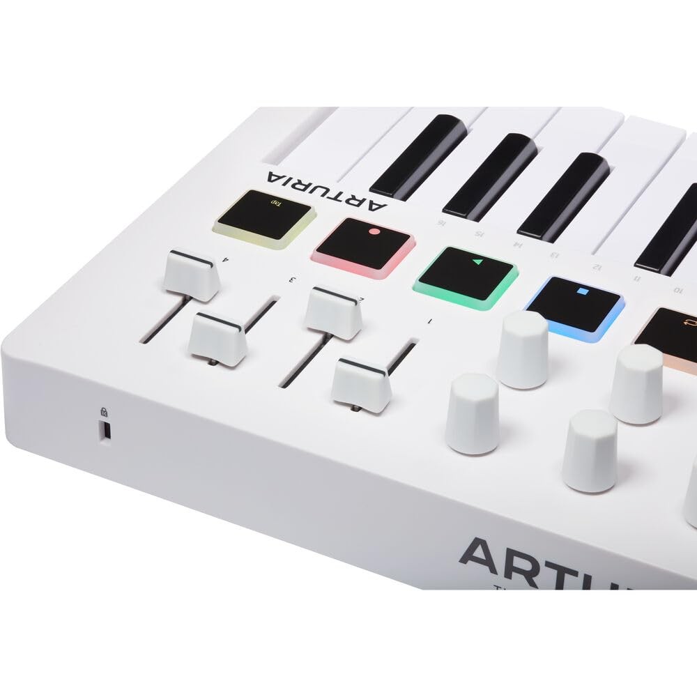 MiniLab 3 Compact MIDI Keyboard and Pad Controller | White Bundle with 6ft MIDI