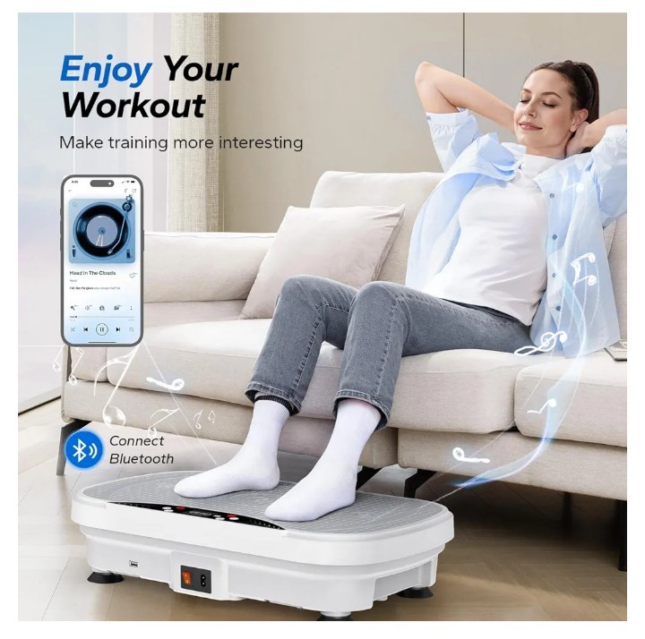 MERACH Vibration Plate Exercise Machine, Vibration Plate for Lymphatic Drainage
