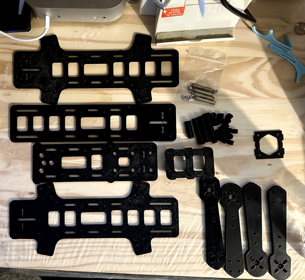 Quadcopter drone body kit for DIY