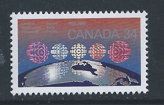 Canada #1103i Single Medium Fluorescent Paper Variety MNH