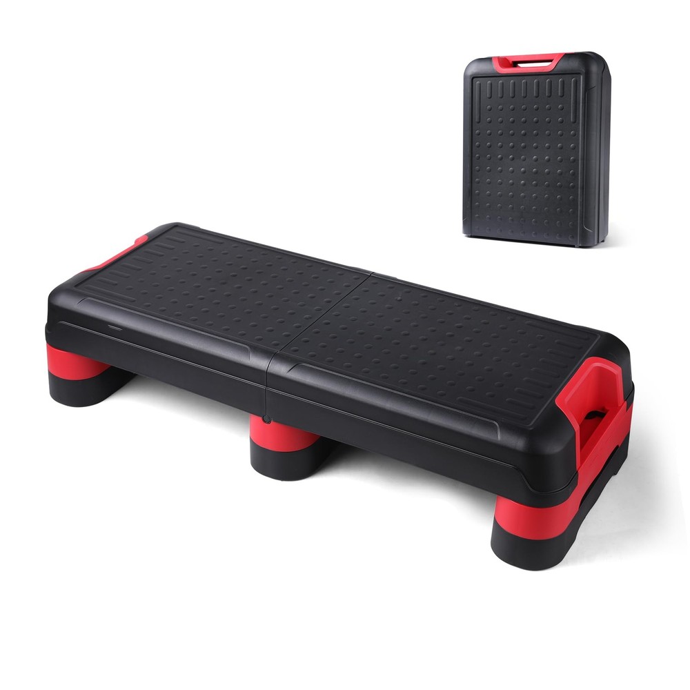 STOODER 33.5 Aerobic Exercise Folding Step Platform for Home Workout, Configu...