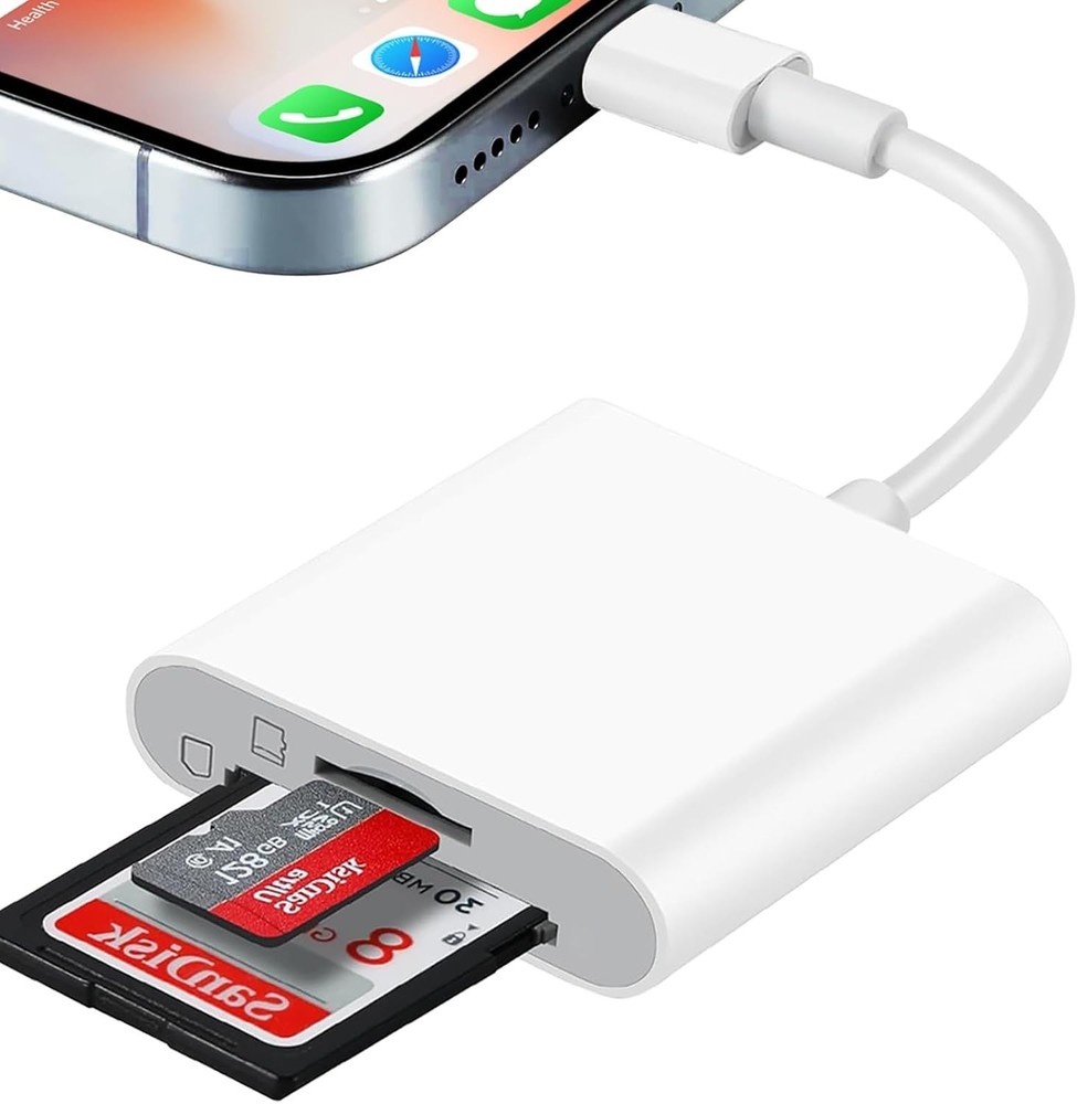 Universal iPhone & iPad SD Card Reader - Fast Two-Way Transfer and Easy Setup