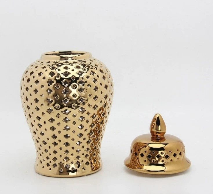 Operitacx Ceramic Ginger Home Office Decor GoldenM