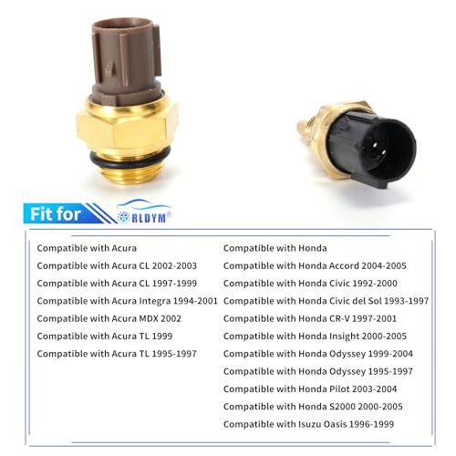 Rldym Engine Coolant Temperature Sensor Temp Sender Kit 37870-PJ7-003 37760-P00-