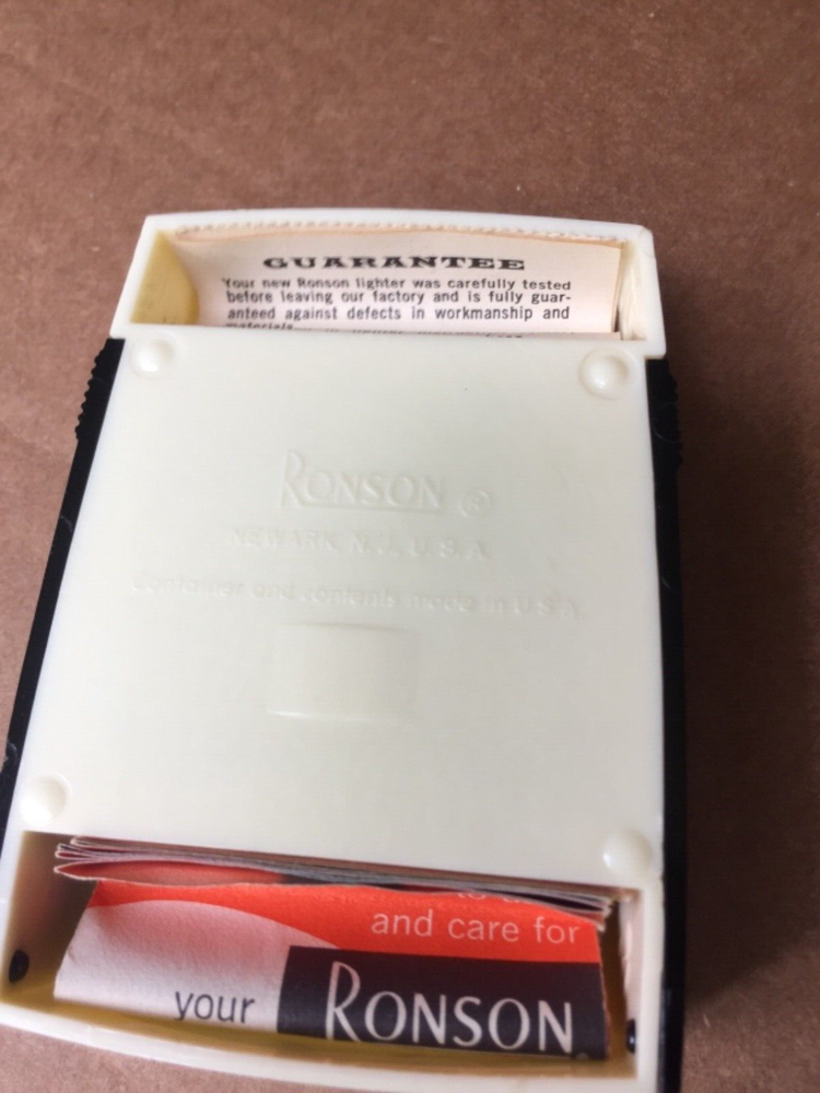 vintage ronson adonis lighter chrome streamlined art deco box instuctions