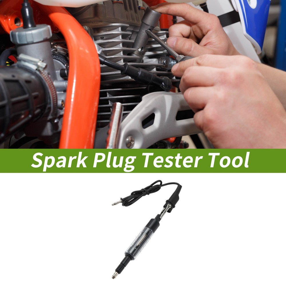 1Pc Spark Plug Tester Ignition Plastic & Metal Black Spark Plug Tester