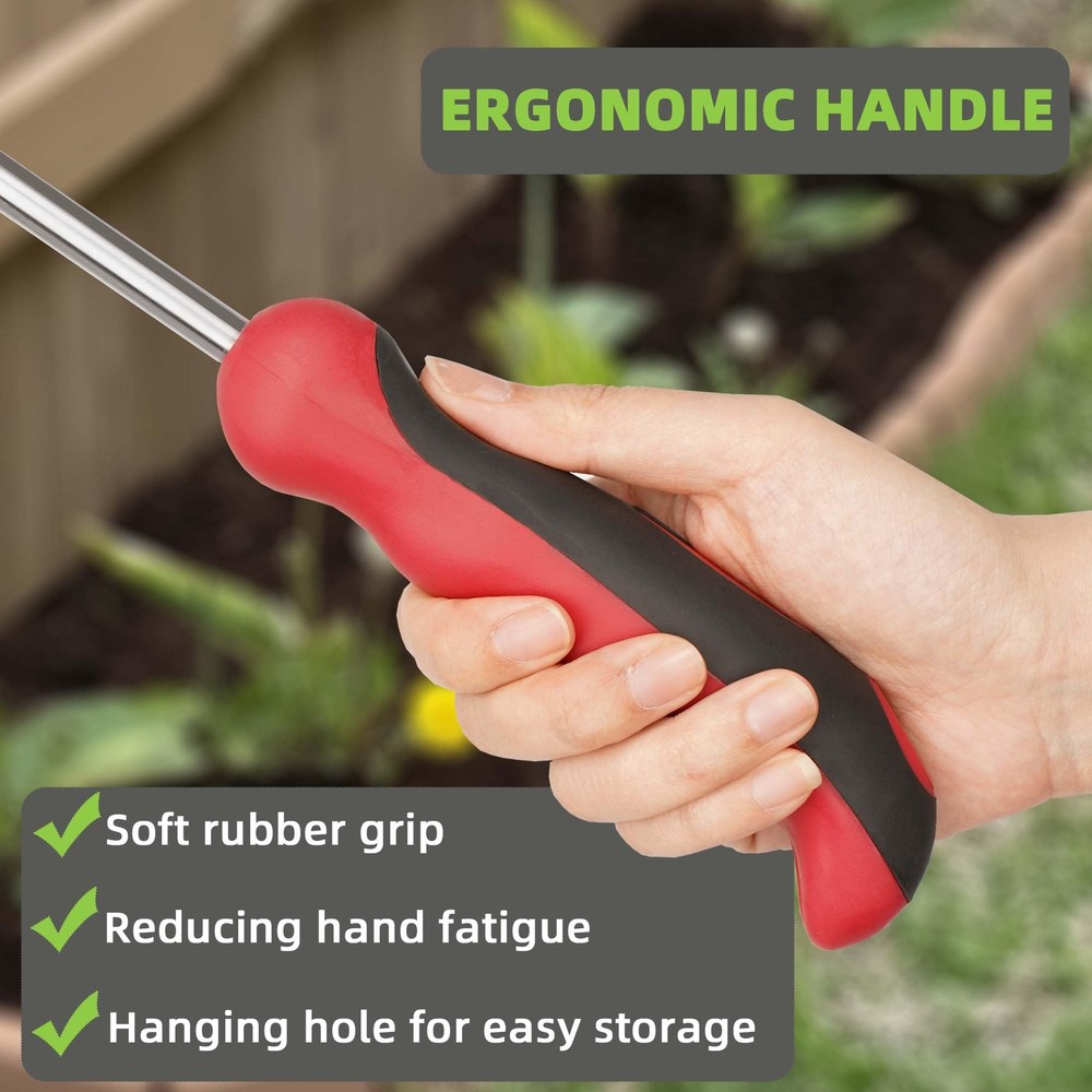 Weed Puller Tool, Dandelion Weeder Puller Tool with Soft Handle, Two-Pronged ...