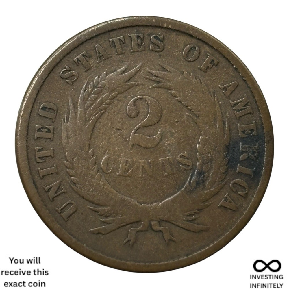 1871 2 Cent Piece X-1100