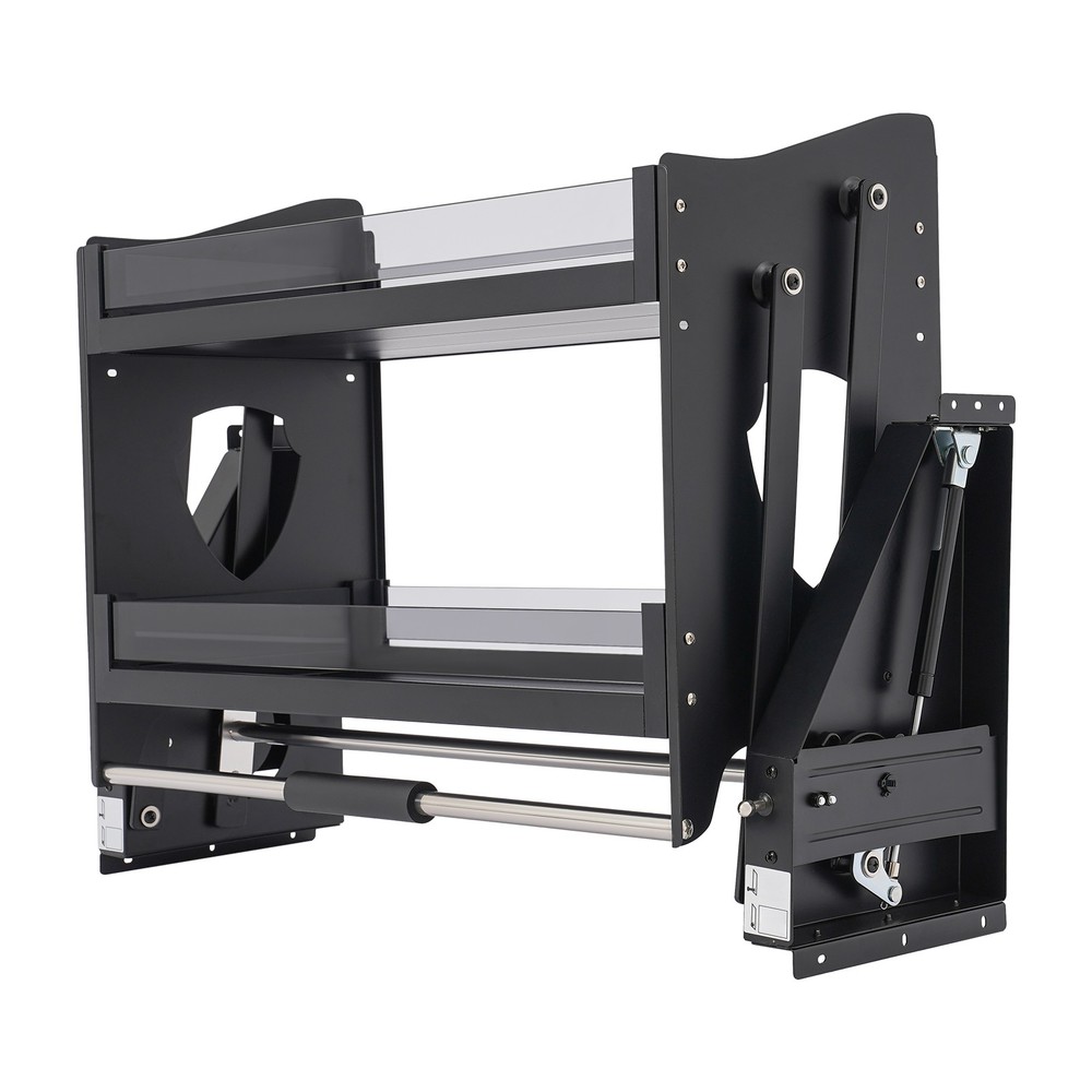 2 Tier Kitchen Cabinet, Pull Down Bowl Dish Cup Organizer Shelf 74*27*52cm