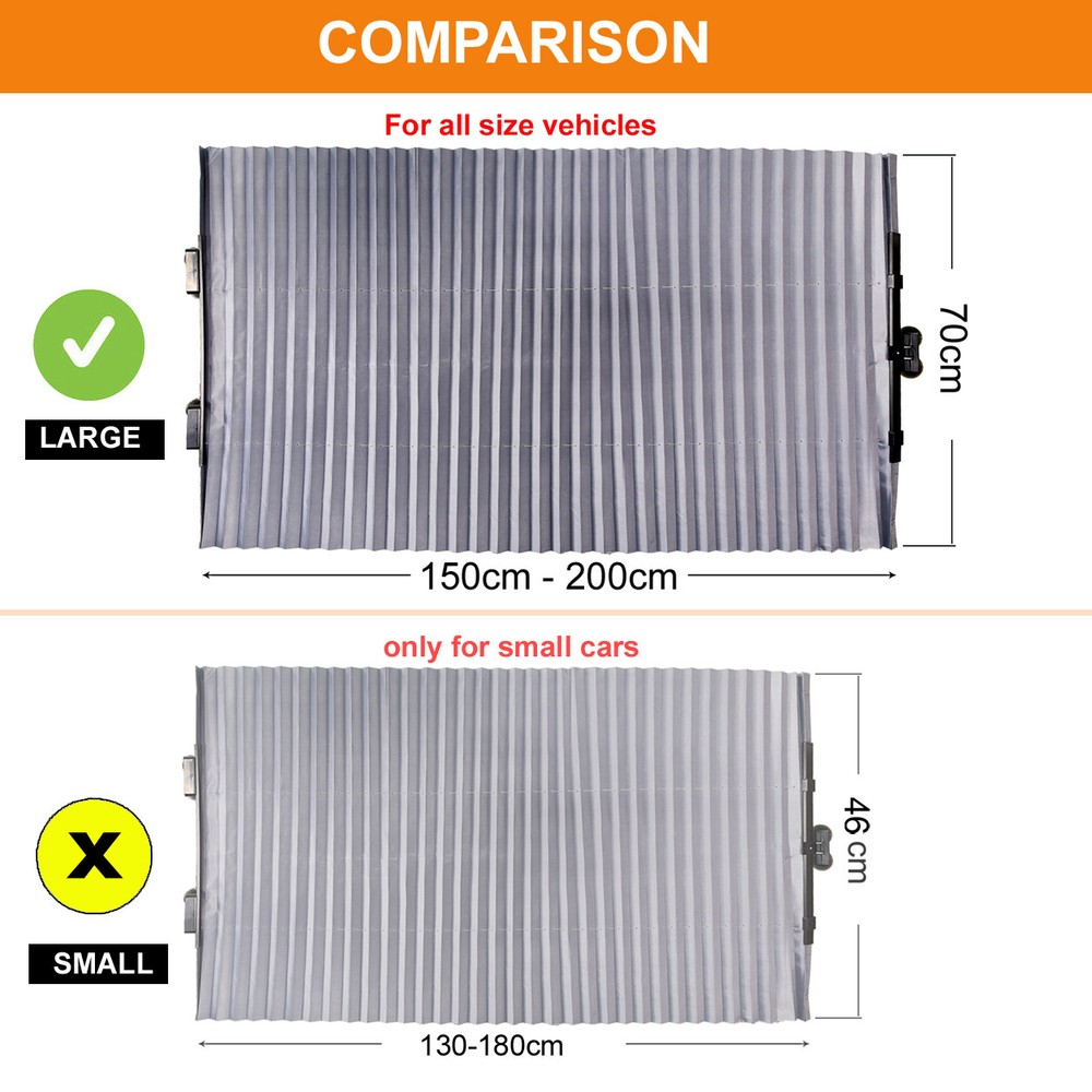 Front Car Retractable Windshield Sun Shade Visor SUV Window Folding Block Cover