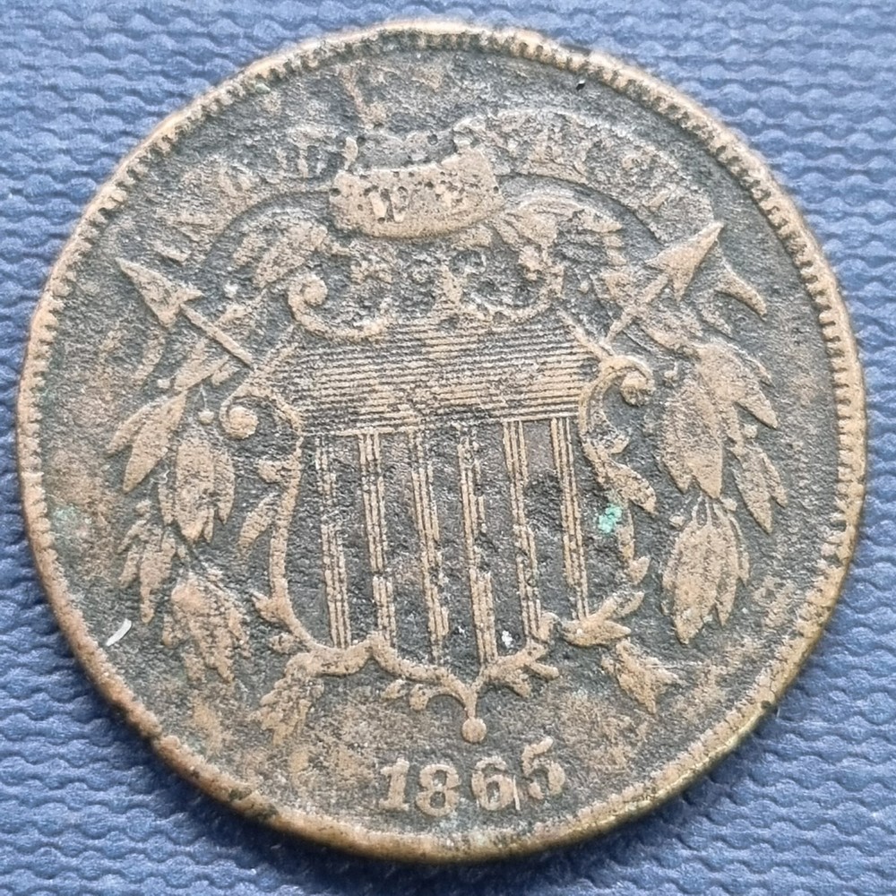 1865 Two Cent Piece 2c Better Grade VF Details #81026