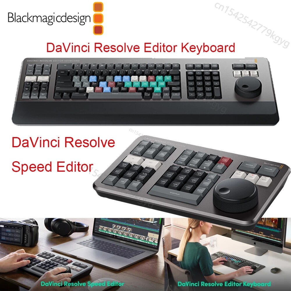 Blackmagic Design DaVinci Resolve 17 Studio Speed Editor Keyboard Bluetooth USB