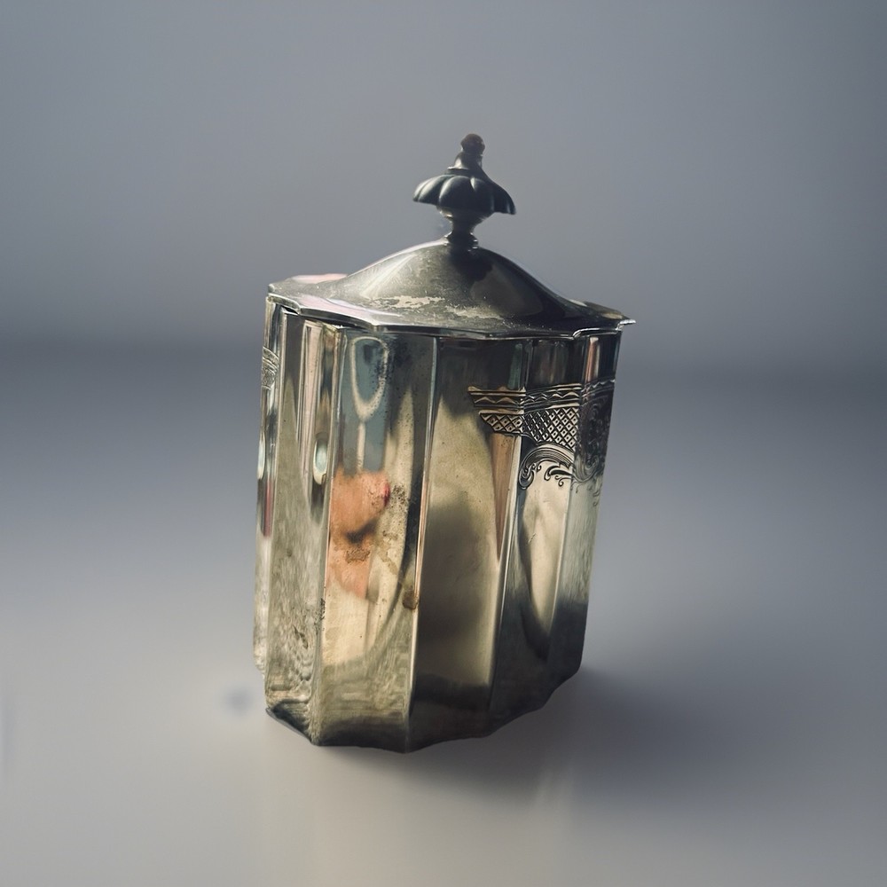 Beautiful Etched Silver Covered Dish, Lunt