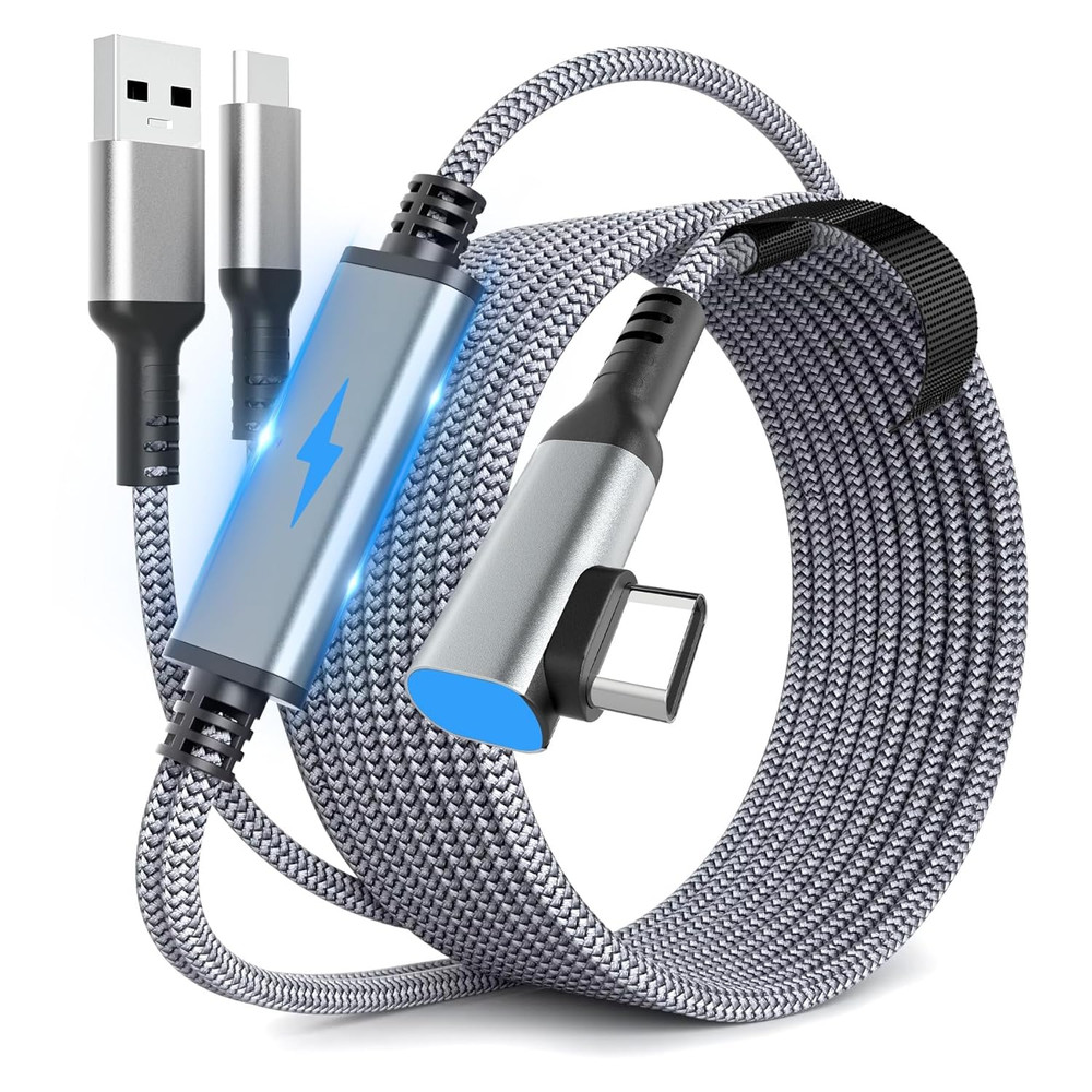 Link Cable 16FT for Meta Quest 3S/3/Quest 2/Pro,Pc VR Link Cable with Separate U