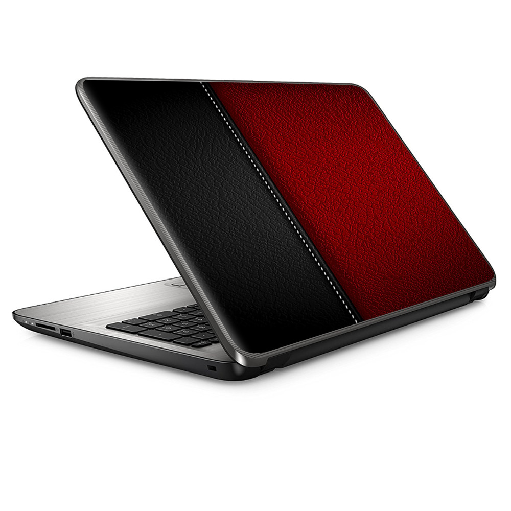 Universal Laptop Skins Wrap for 14" - Black and Red Leather Pattern