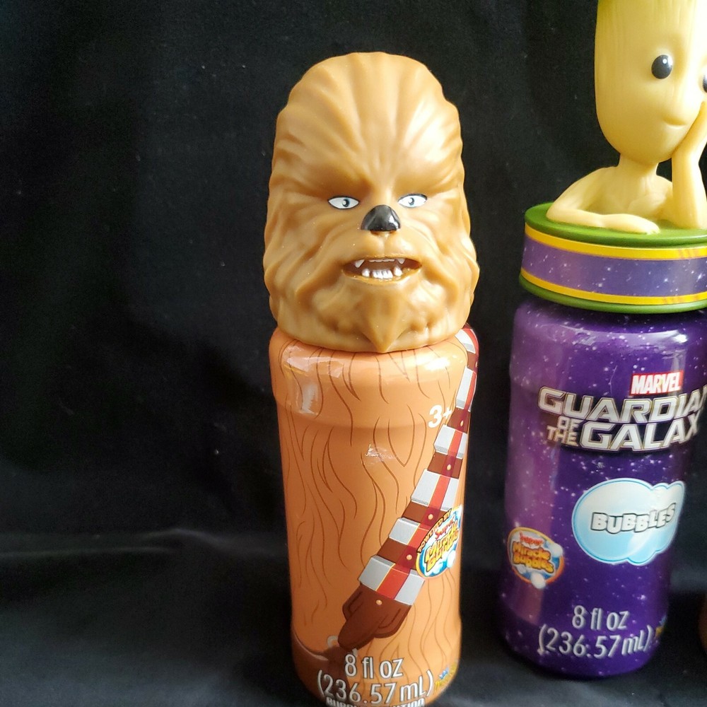 3pc "Super Miracle Bubbles" Groot/Marvel & Chewbacca/Star Wars-Disney 8oz Sealed