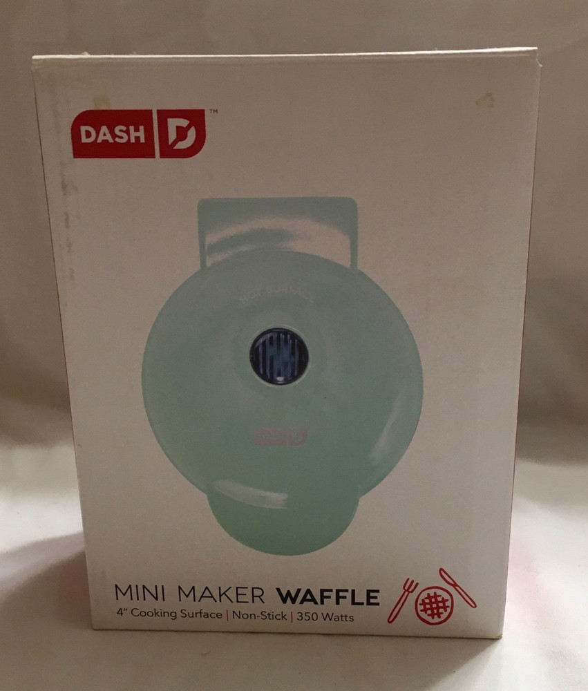 Dash Mini Maker Waffle 4" Cooking Surface Non Stick NEW OPEN BOX DC