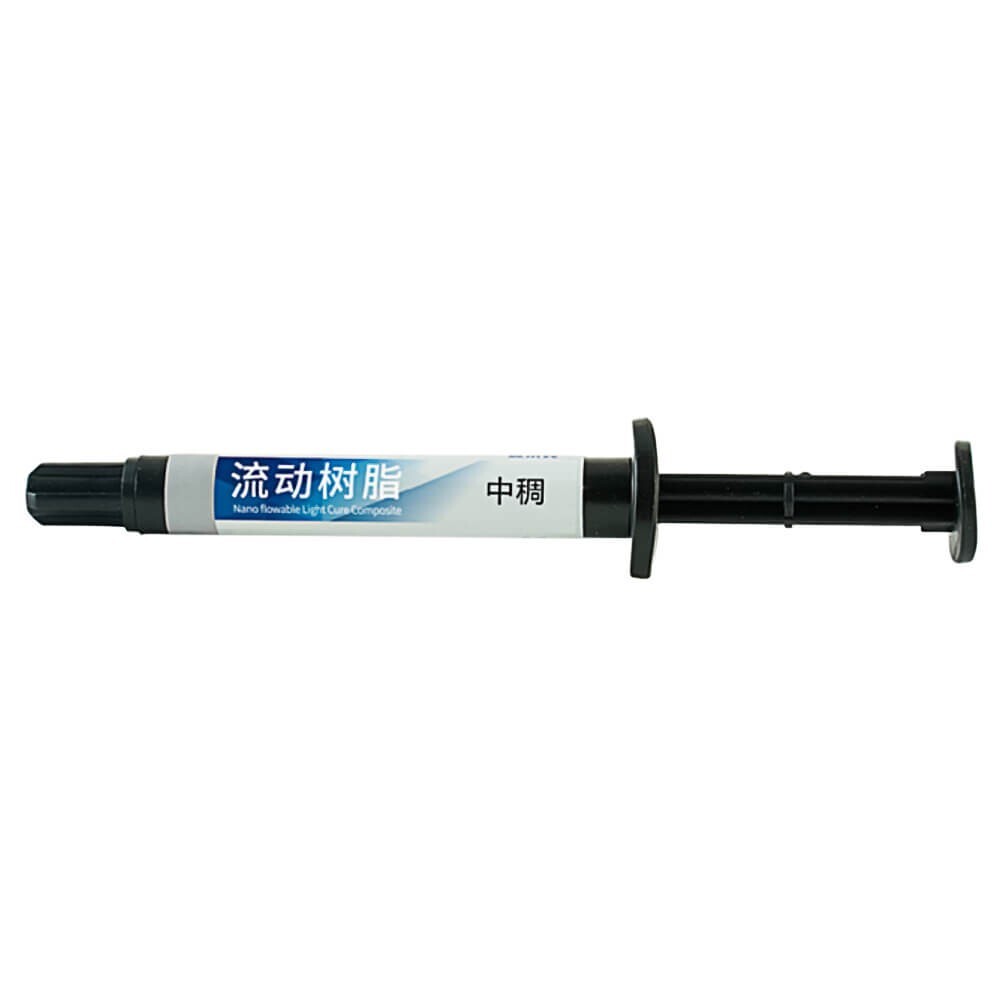 Dental Light curing Composite Flowable Resins Medium Flow 4 shades 3g/Syringe