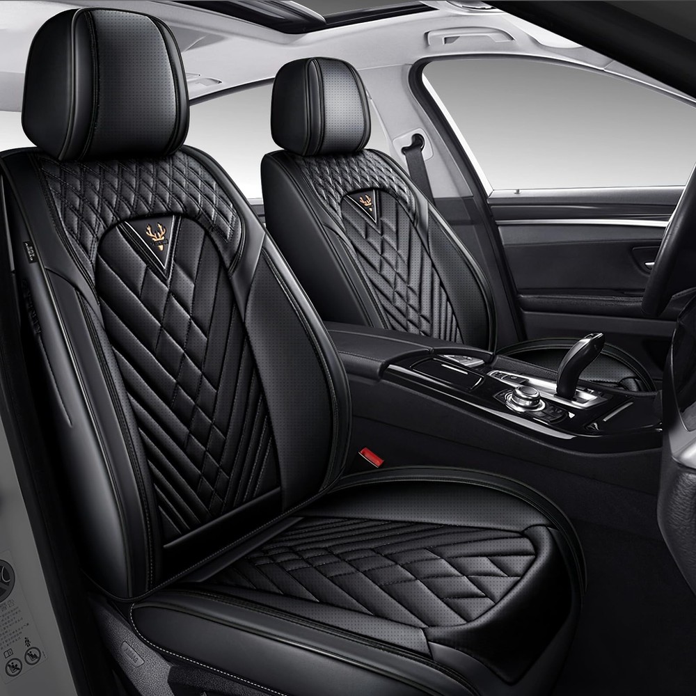 Seat Covers for Genesis 2009-2016 Waterproof Leather Front Black