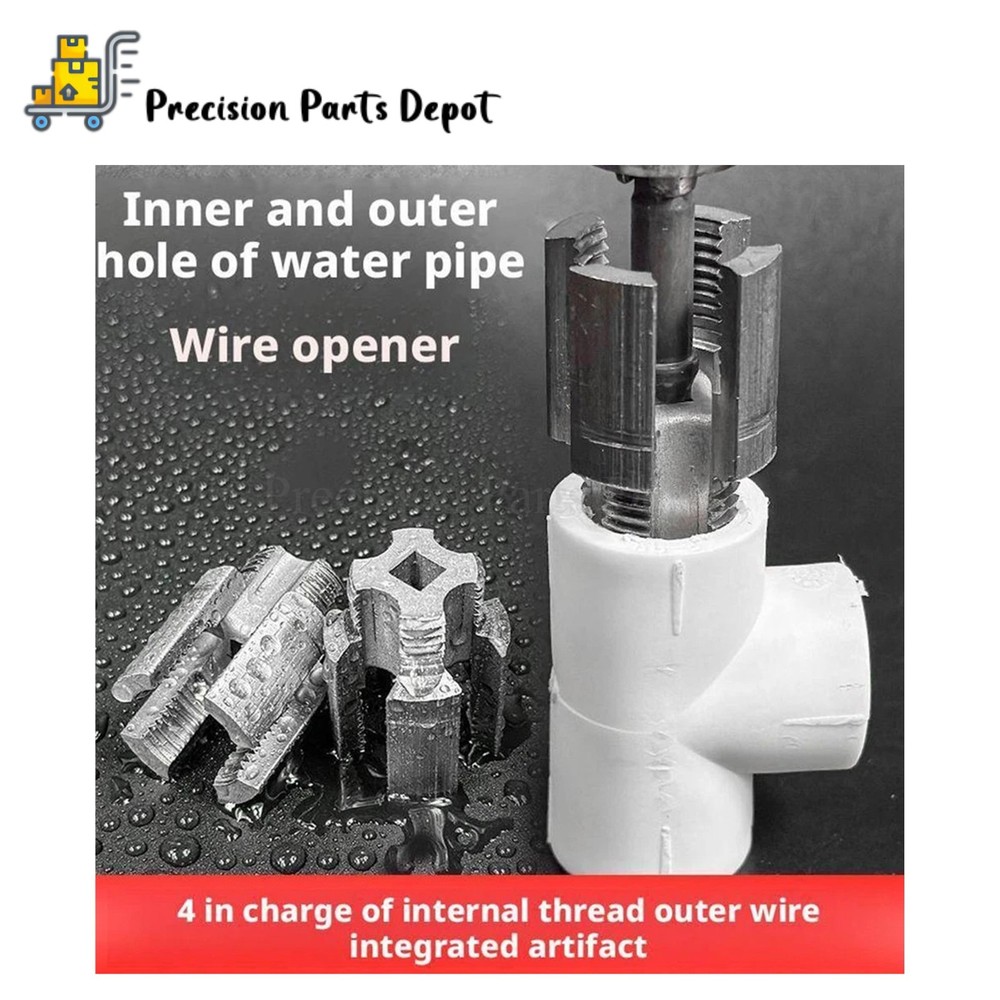 Integrated Internal & External Pipe Threading-Tool PVC Pipe Threader Kit US