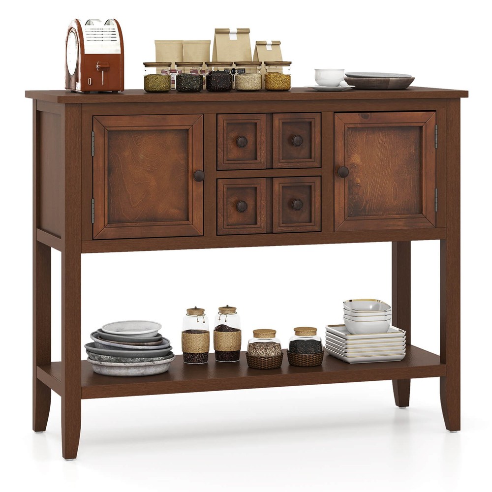 Buffet Sideboard Cabinet Entryway Console Table with 2 Doors and 2 Drawers
