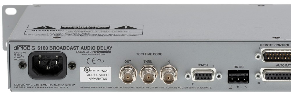 Symetrix Airtools 6100 Profanity Delay AES Digital Audio Broadcast DUMP Button