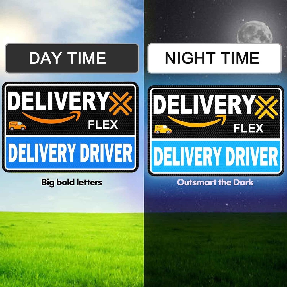 Flex Delivery Driver Car Magnet, 3PCS Frequent Stops Removable Blue Black