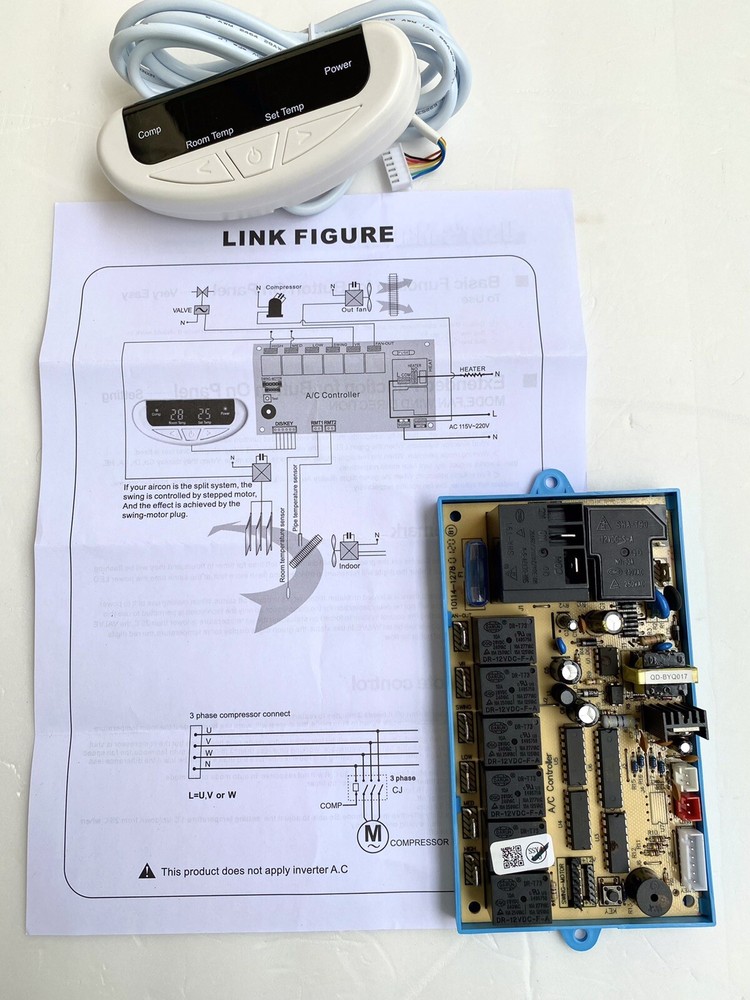 Universal AC Control System With Remote,Transform & Sensor For Mini-Split System