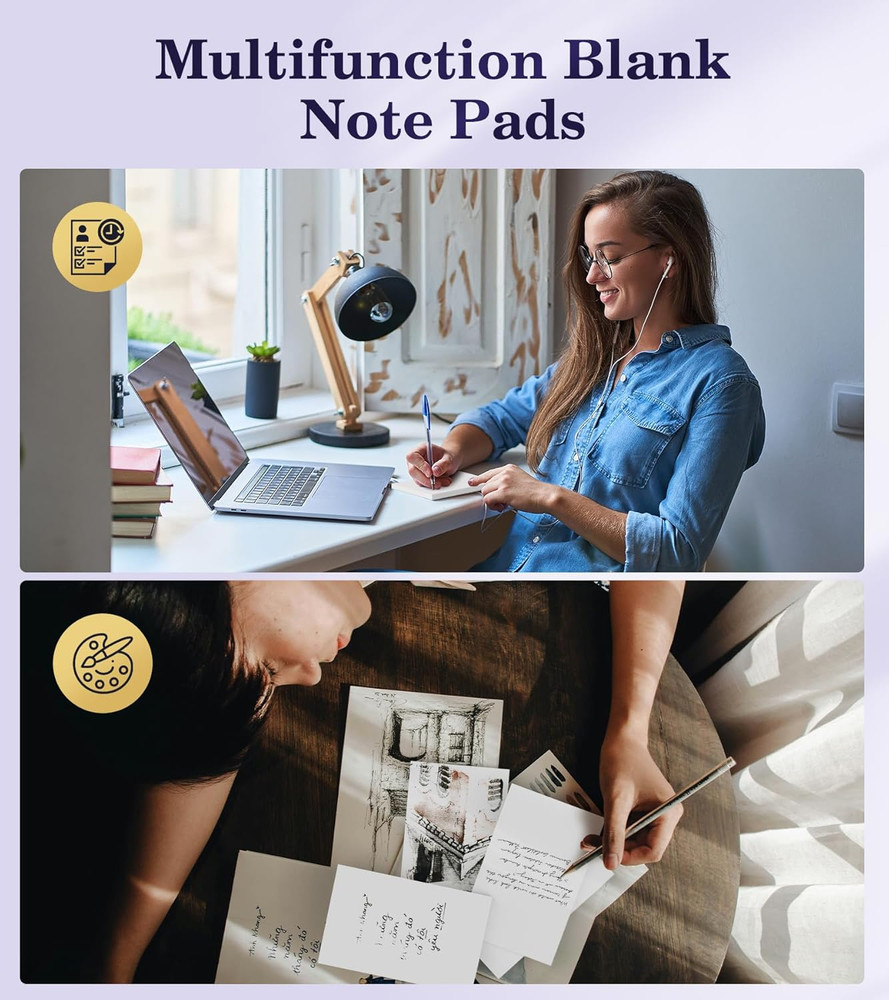 Small Note Pads 3X5 Pocket Notepad, 10 Pack Server Note Pads 3X5, White Memo Pad