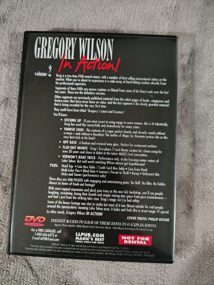 Gregory Wilson In Action Volume 2 - Magic Trick DVD