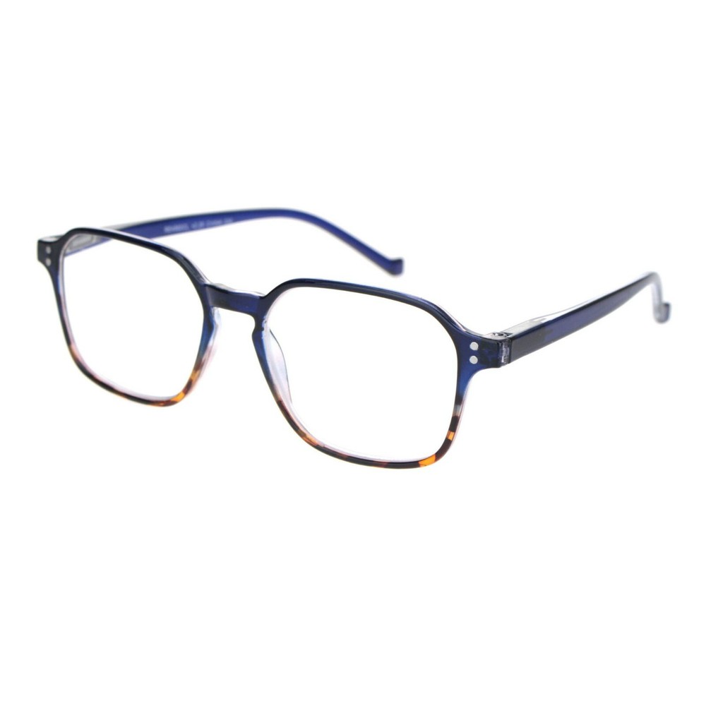 Reading Glasses Magnified Strength Clear Lens Square Keyhole Frame Spring Hinge