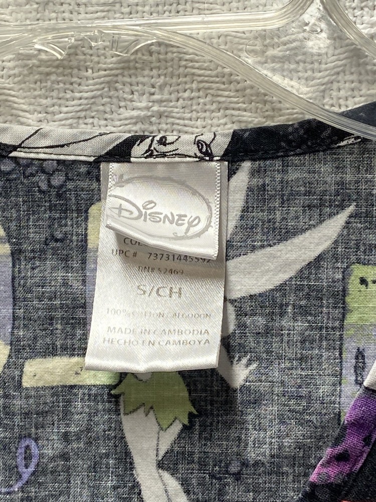 Disney Tinkerbell Multicolored Size Small Scrub Top