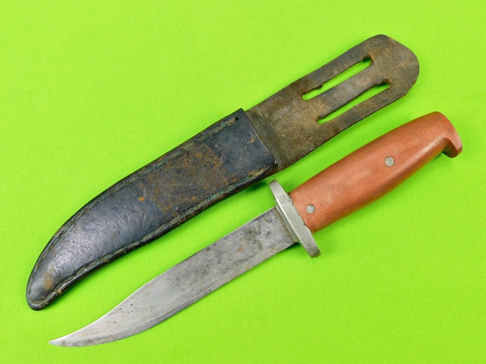 US WW2 Custom Made Theater Fighting Knife w/ Sheath