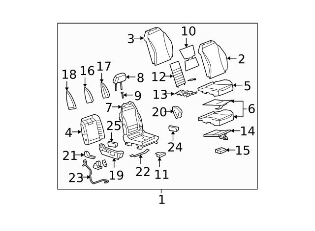 Genuine GM Seat Frame 15826469