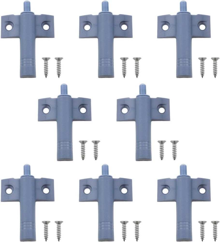 Plastic Soft Close Cabinet Door Damper Quiet Baffle Buffer Grey Screws 8 PCS