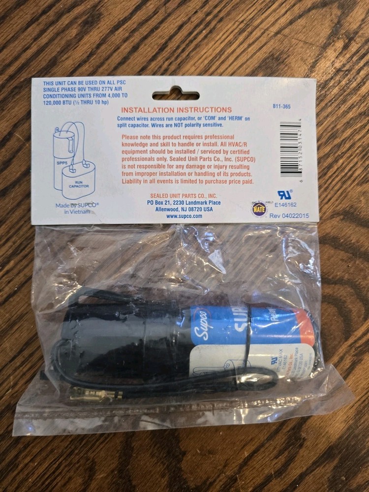 SUPCO SPP6 Hard Start Kit, AC Compressor