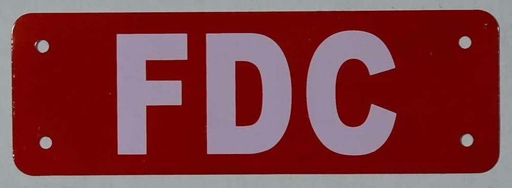 FDC Sign (RED, Reflective, Aluminium 2X6)-ref0420