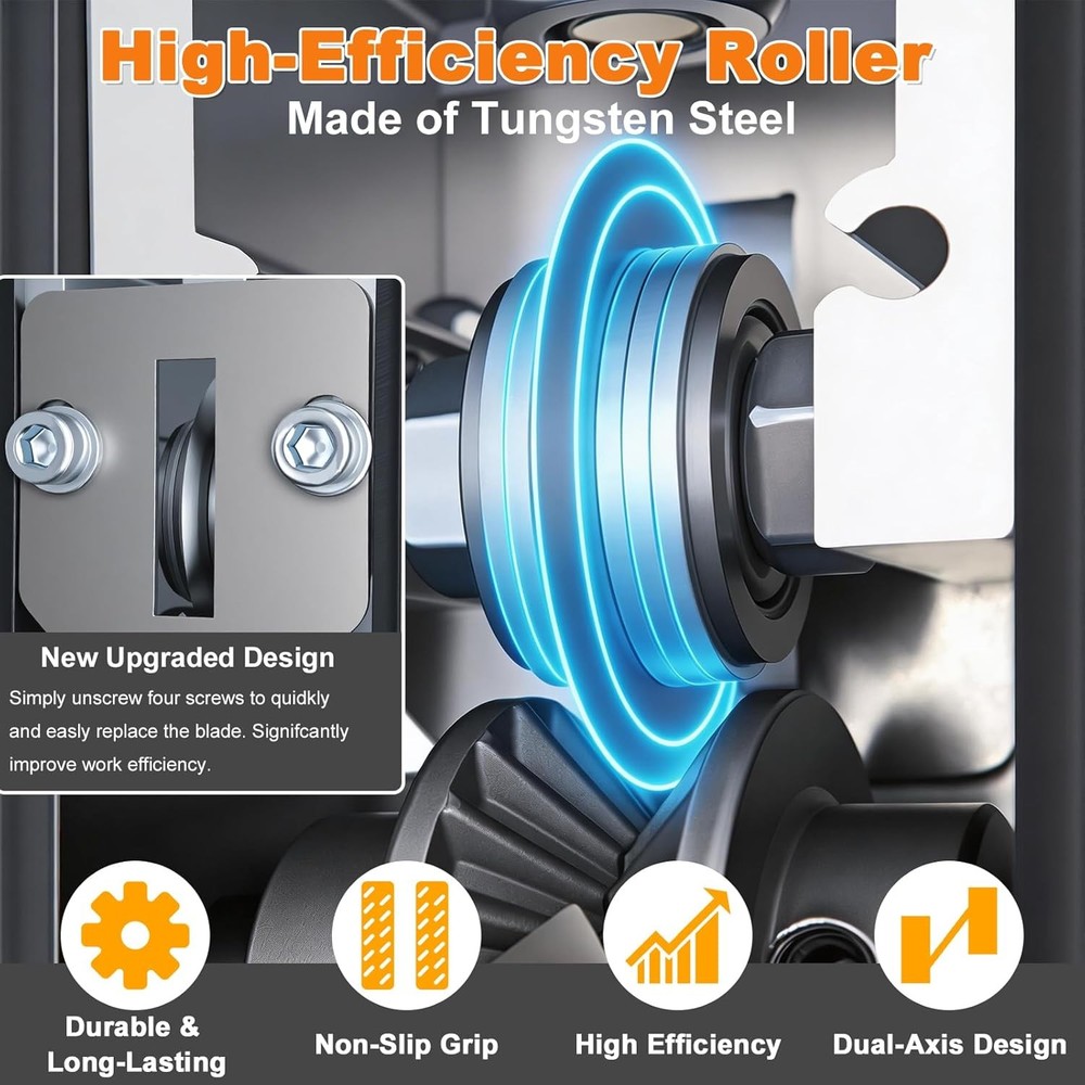 Wire Stripping Machine 0.06-1" Hand Crank & Drill Powered Scrap Tool