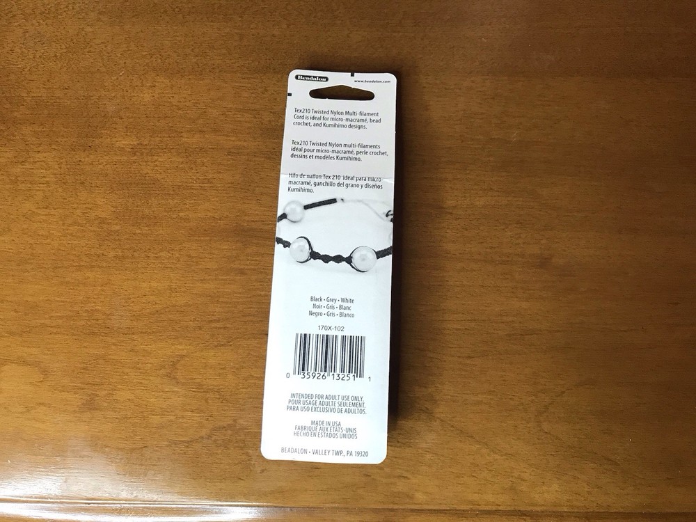 Beadalon Tex 210 Nylon Cord 20 Yard