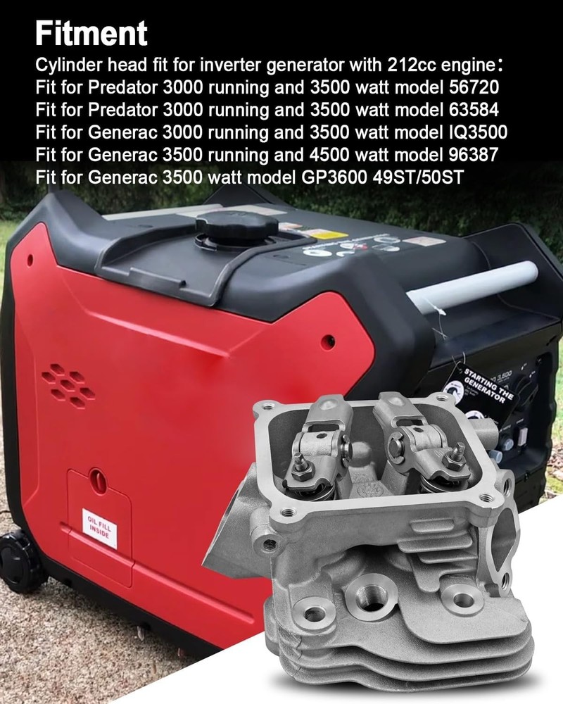 Cylinder Head Assembly - Restore Performance for 3500 Watt Generators