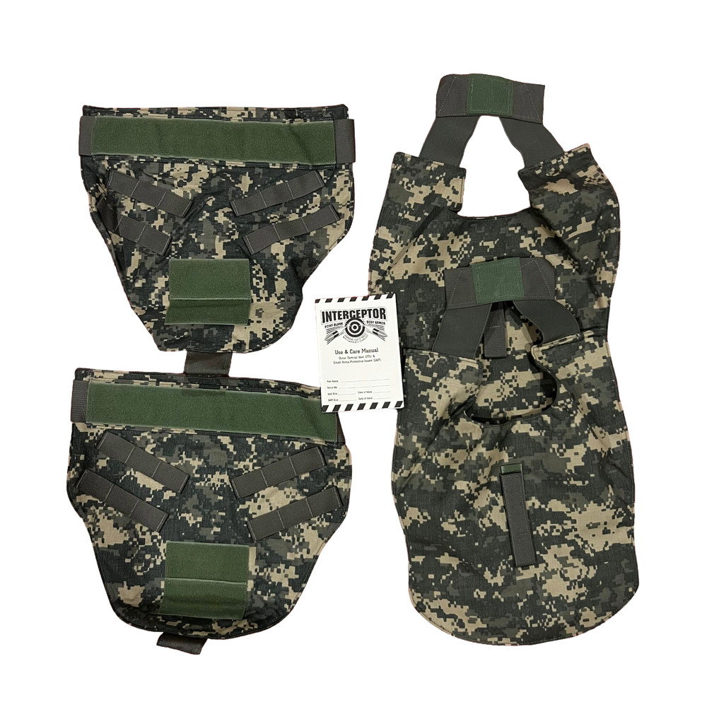 ACU protector Base Protective Vest Plate Carrier w/ Soft Armor Inserts Medium