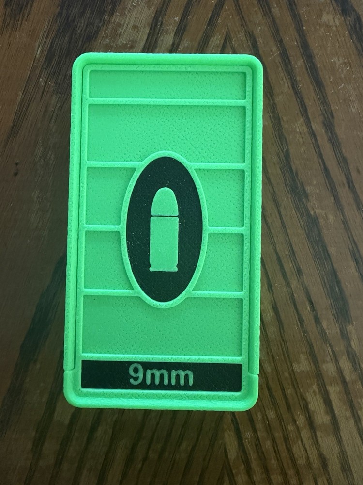 Green Stackable Plastic 9mm Handgun Ammunition Box 50 Round Capacity