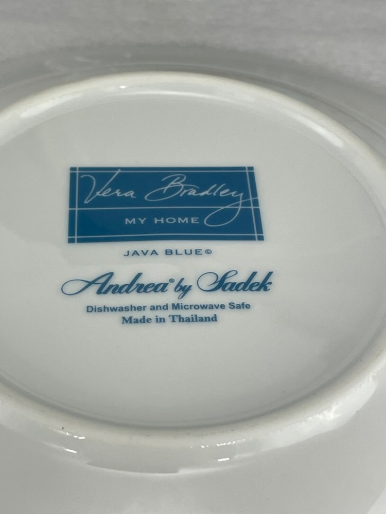 Vera Bradley My Home JAVA BLUE Andrea by Sadek 3 Piece Place Setting(s)