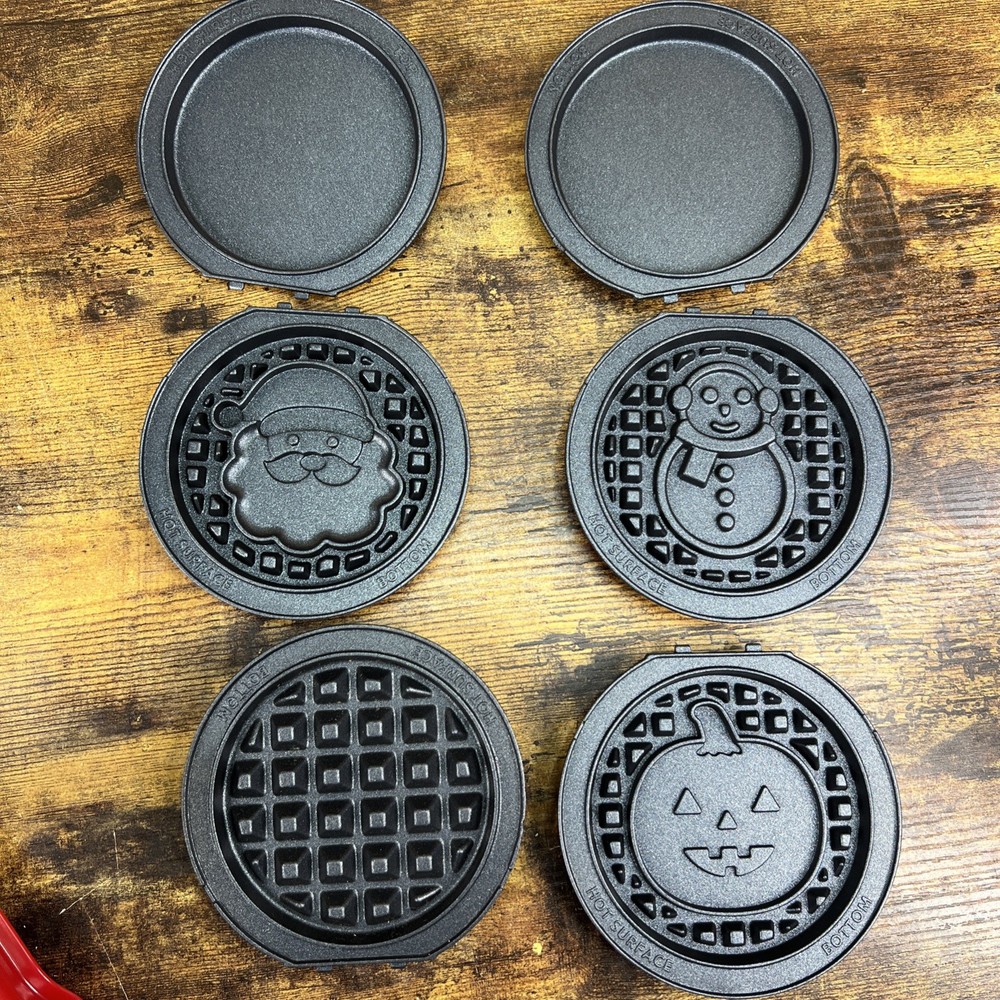 DASH MultiMaker Mini System Assorted Nonstick Waffle Plates Holidays Halloween