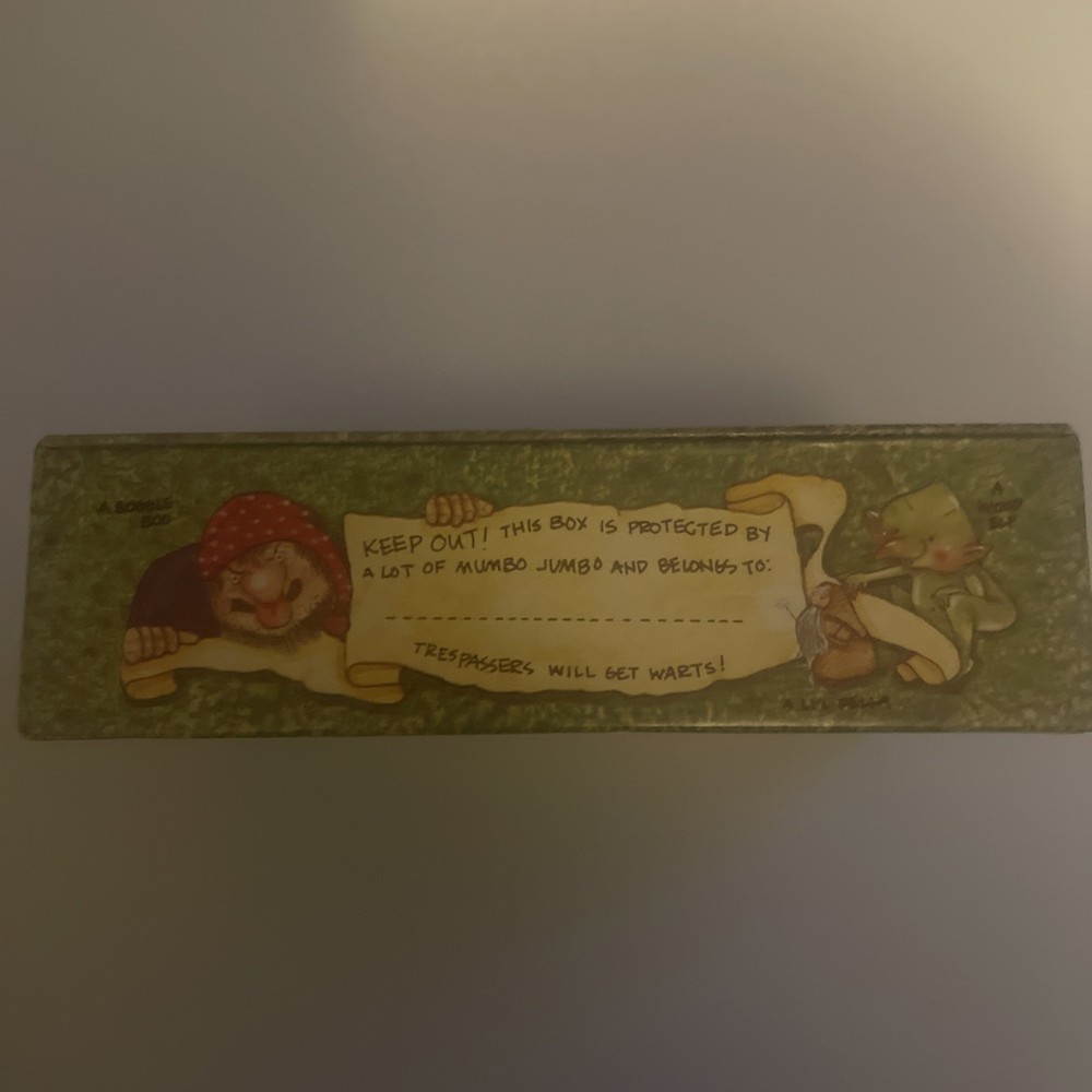 1970’s Pencil Box: Troll-Witch-Elf-Goblin-Pixie by General Box Co. Never Used.