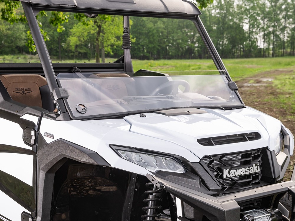 SuperATV Scratch Resistant Half Windshield for Kawasaki Ridge/2024+