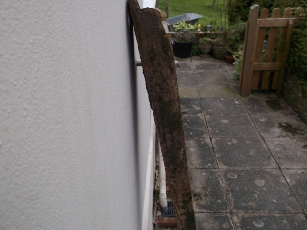 Structural solid Oak Bracing section from C17th cottage with peg hole etc